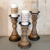 12 Inch Wood Candle Holder