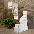 Assorted Distressed White Wooden Corbel