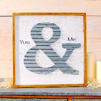 You and Me Wood and Metal Sign-2