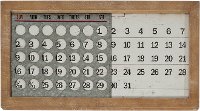 Wood and Metal Slide Calendar