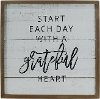 White, Black and Brown Grateful Wooden Sign