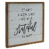 White, Black and Brown Grateful Wooden Sign-2