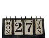 Chip Black Metal Desk Calendar