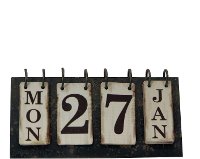 Chip Black Metal Desk Calendar