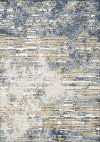 8 x 11 Large Gray, Beige & Blue Rug - Intrigue