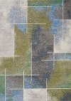 5 x 8 Medium Contemporary Gray, Green & Blue Rug - Camino
