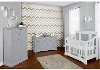 White/ Dove Grey 5 in-1 Convertible Crib - Parker -1