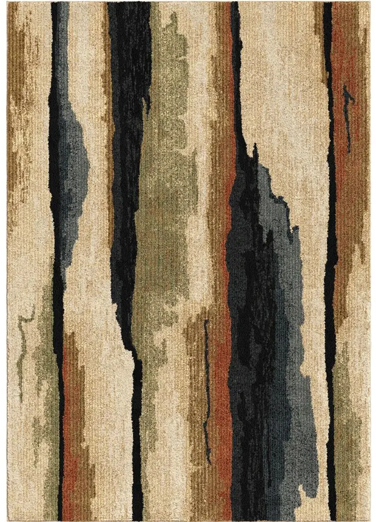 NXTGENERATION/4413/7.10X10.10 Next-Generation 8 x 11 Rock Cliff Multi-Colored Area Rug-1