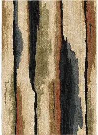 NXTGENERATION/4413/7.10X10.10 Next-Generation 8 x 11 Rock Cliff Multi-Colored Area Rug