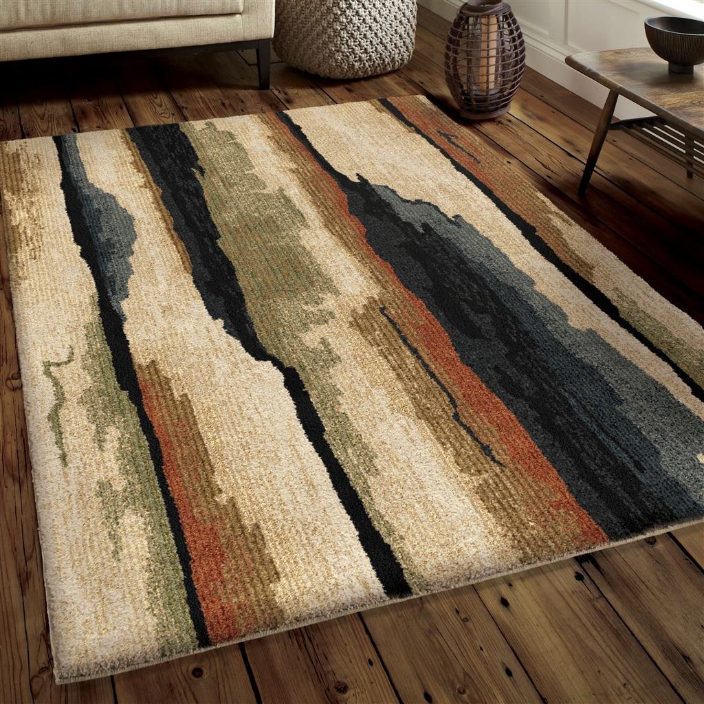 NXTGENERATION/4413/7.10X10.10 Next-Generation 8 x 11 Rock Cliff Multi-Colored Area Rug-2