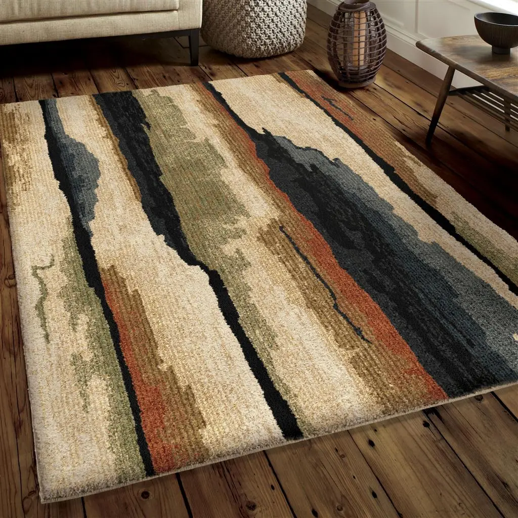 NXTGENERATION/4413/7.10X10.10 Next-Generation 8 x 11 Rock Cliff Multi-Colored Area Rug-2