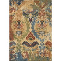 5 x 8 Medium Distressed Multi-Colored Area Rug - Bohemian