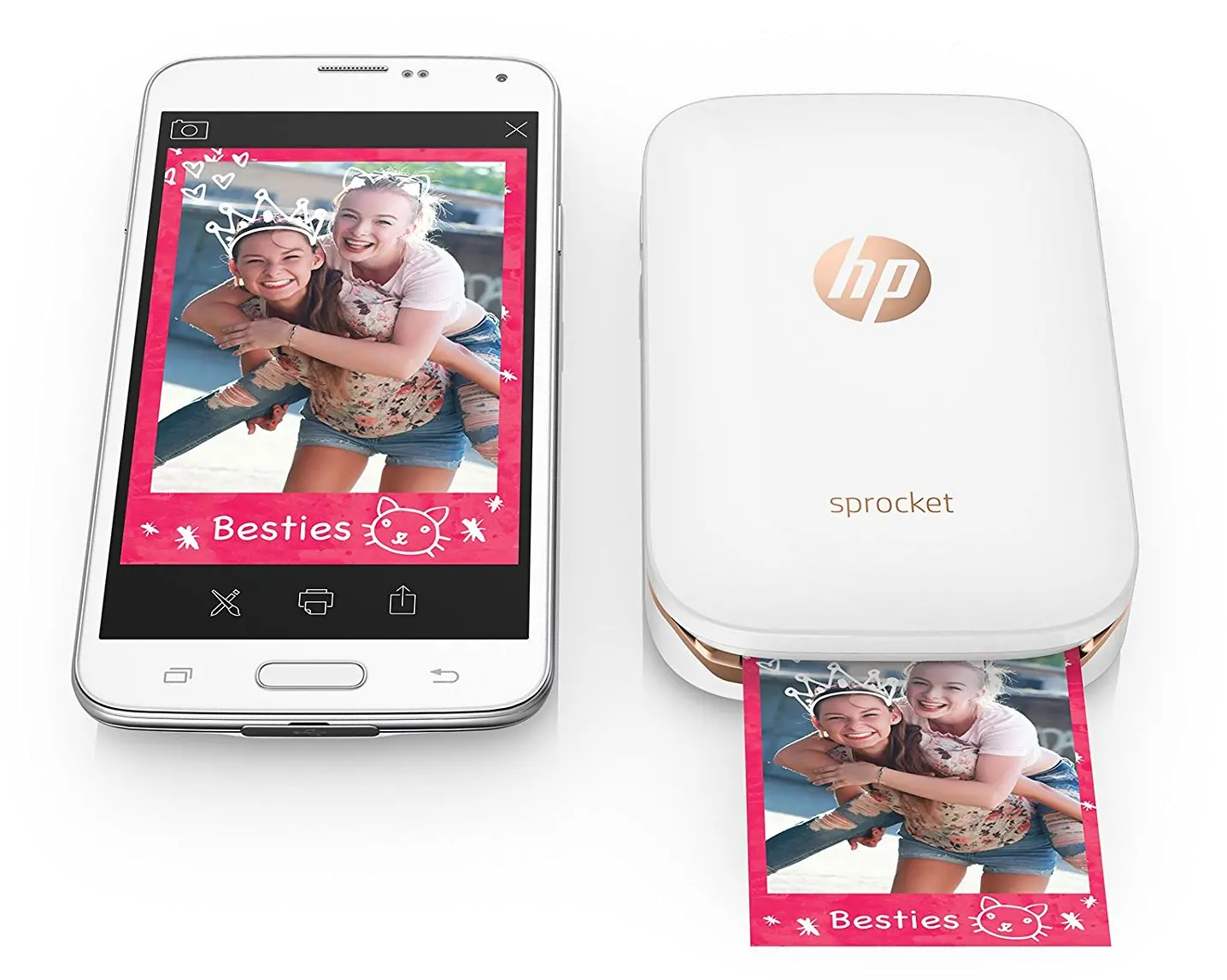 HP-SPROCKET-WHT HP Sprocket Portable Photo Printer - White-3