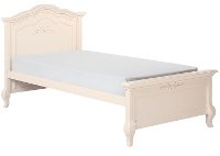Ivory Lace Twin Bed and Rail - Aurora