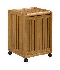 Cinnamon Mobile Hamper with Lid - Abingdon