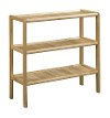 Blonde Birch Wood 3 Shelf Large Console - Abingdon