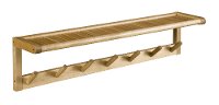 Blonde Birch Wood Large Peg Rack with Shelf - Abingdon