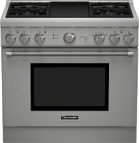 PRL364GDH Thermador 36 Inch Stainless Steel Professional Series Pro Harmony Standard Depth LP Range PRL364GDH