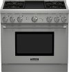 PRL364GDH Thermador 36 Inch Stainless Steel Professional Series Pro Harmony Standard Depth LP Range PRL364GDH