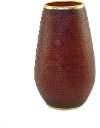 14 Inch Rust Orange Lizard Skin Finish Flower Vase