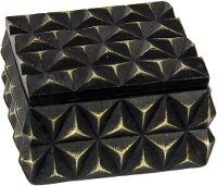Black Resin Square Box with Lid