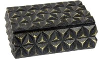 Black Resin Rectangular Lidded Box