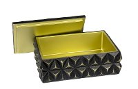Black Resin Rectangular Lidded Box-2
