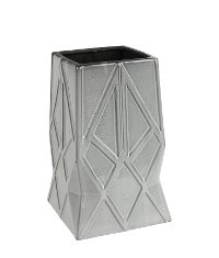 10 Inch Gray Ceramic Vase