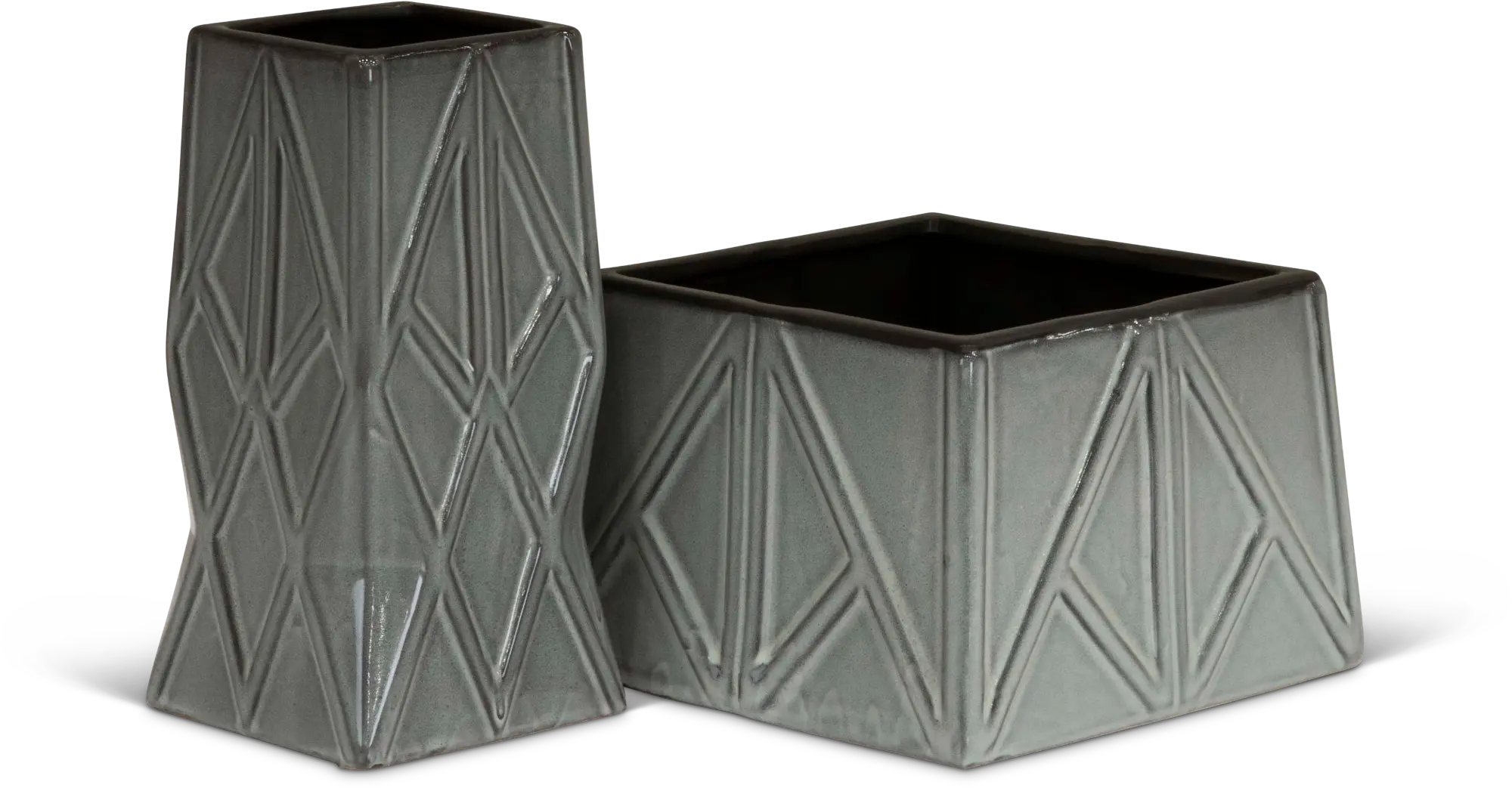 4.75 Inch Gray Ceramic Vase-3