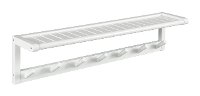 White Birch Wood Large Peg Rack with Shelf - Abingdon