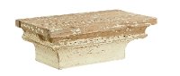 Magnolia Home Distressed White Antique Wooden Shelf