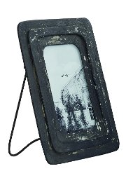 Magnolia Home Furniture Distressed Black Antique Metal Works 4x6 Inch Picture Frame