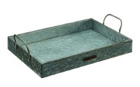 Magnolia Home Furniture Aged Zinc Gardeners Flower Tray with Handles