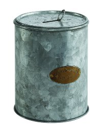 Magnolia Home Furniture Aged Zinc Tin Magnolia Petite Coin Can