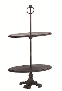 Magnolia Home Furniture Black Antique 2 Tier Stand