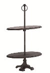 Magnolia Home Furniture Black Antique 2 Tier Wood and Metal Stand