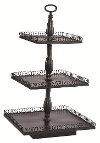 Clearance Magnolia Home Furniture Black Metal 3 Tier Petal Stand