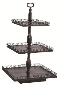 Magnolia Home Furniture Black Metal 3 Tier Petal Stand