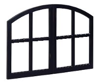Magnolia Home Furniture Chimney Black Simple Window Pane