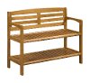 Birch Wood Large Bench with Back - Abingdon
