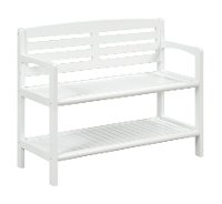 Birch Wood Large Bench with Back - Abingdon