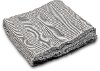 Smoke Gray and Off-White Herringbone Throw-3