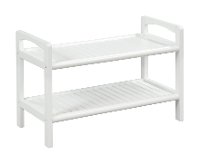 White Solid Wood Large Bench - Abingdon