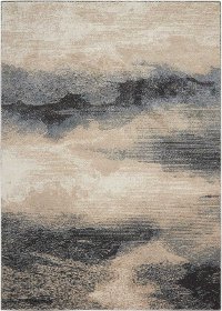 5 x 7 Medium Flint Gray, Beige, and Blue Rug - Maxwell
