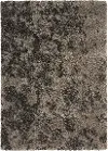 AMORE/AMR04GRANITE/7.10X10.10 8 x 11 Large Granite Gray & Chocolate Brown Shag Rug - Amore