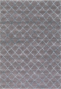5 x 7 Medium Gray, Ivory & Blue Rug - Thema