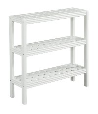 White Birch Wood 3-shelf Console Shoe Rack - Beaumont
