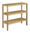 Blonde Birch Wood 3-shelf Large Console