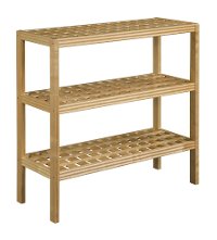 Blonde Birch Wood 3-shelf Large Console