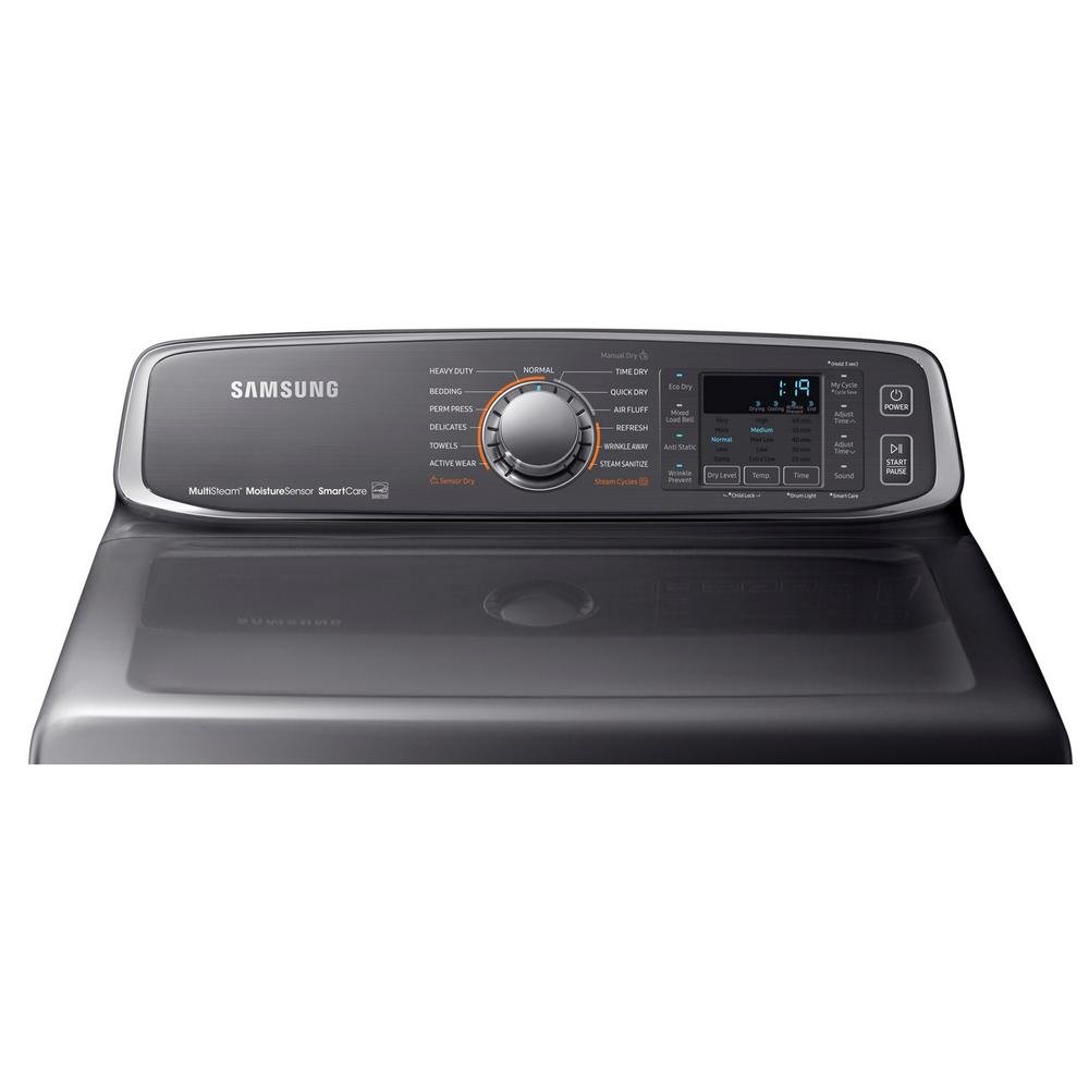 DVG52M7750V Samsung Gas Eco Dry Dryer - 7.4 cu. ft. Black Stainless Steel-2